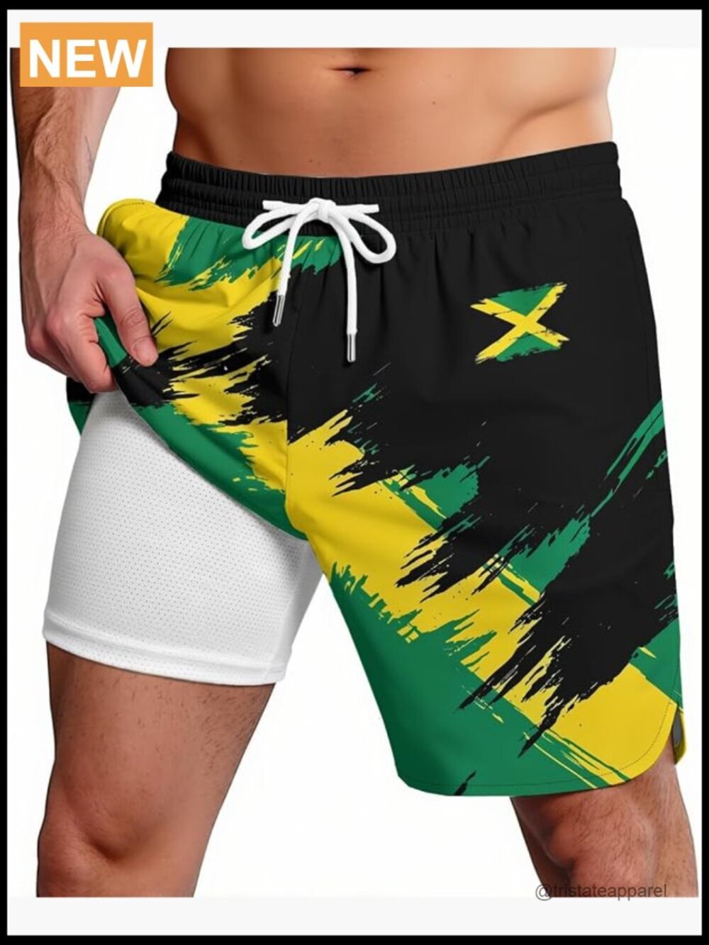 Men's Swim Trunks Quick Dry Board Shorts with Liner Beach Shorts